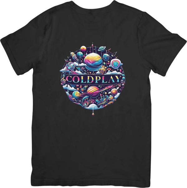 Coldplay 1 Music Unisex Fit for Men & Women Quality Cotton T-Shirt Black
