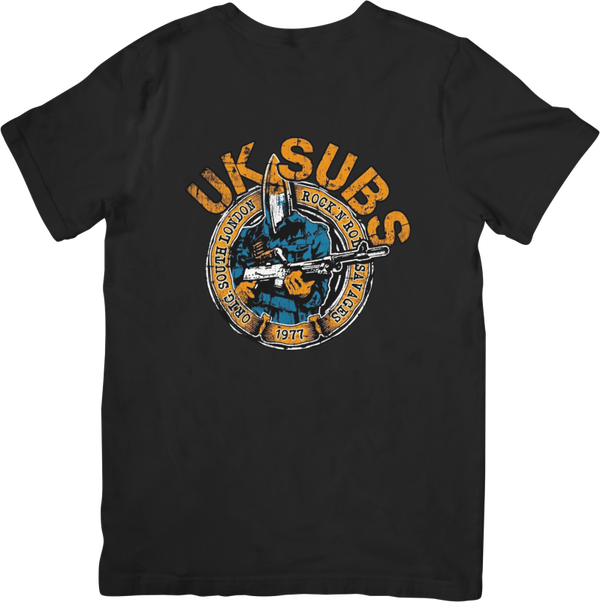 UK Subs 1 Music Unisex Fit for Men & Women Quality Cotton T-Shirt Black