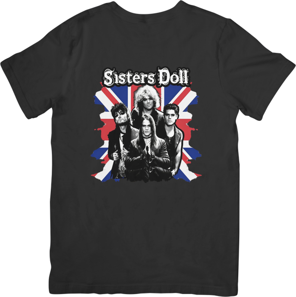 Sister Doll  Music Unisex Fit for Men & Women Quality Cotton T-Shirt Black