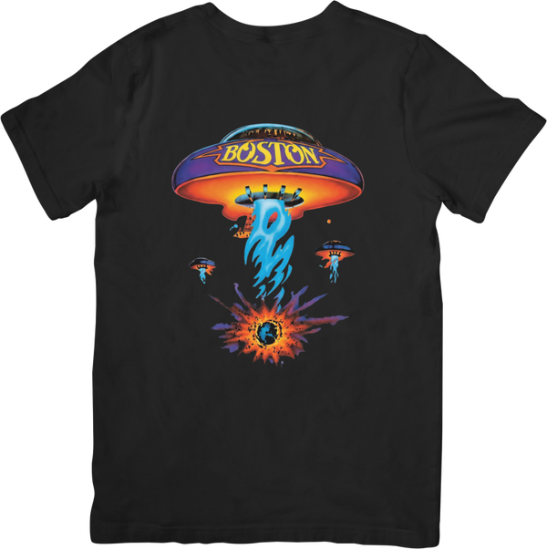 Boston 1 Music Unisex Fit for Men & Women Quality Cotton T-Shirt Black