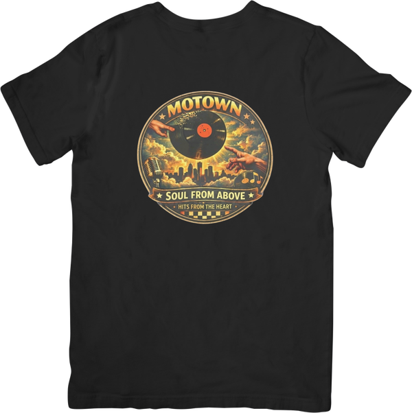 Motown/Soul 1 Music Unisex Fit for Men & Women Quality Cotton T-Shirt Black