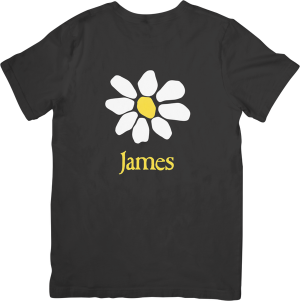 James 1  Music Unisex Fit for Men & Women Quality Cotton T-Shirt Black