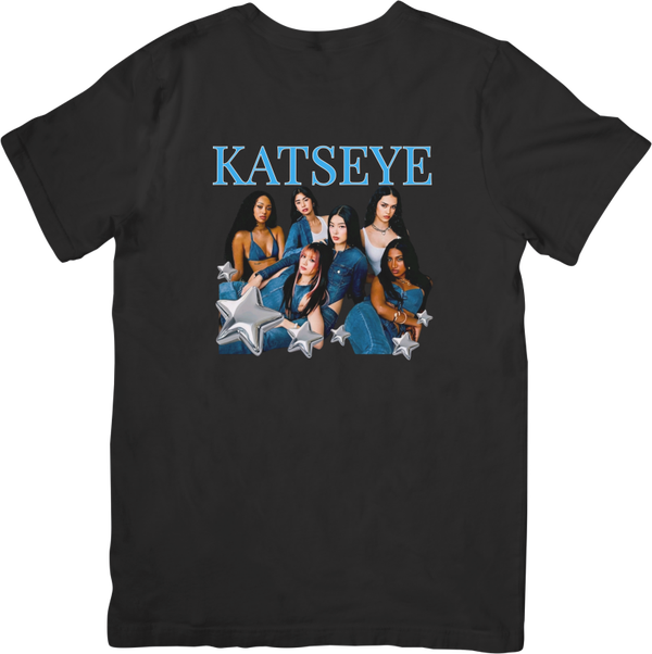 Katseye Music Unisex Fit for Men & Women Quality Cotton T-Shirt Black