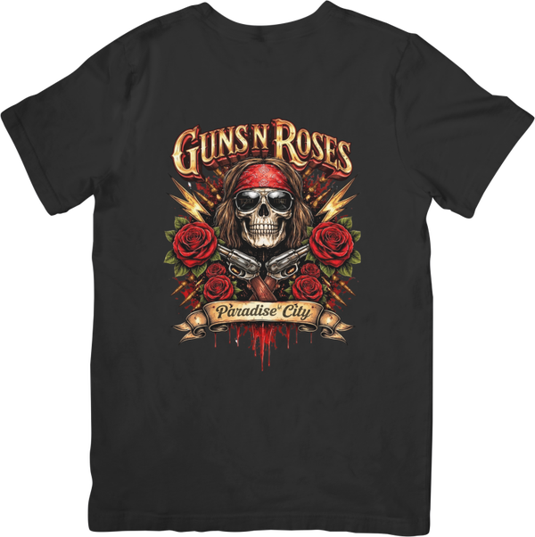 Guns n Roses 1 Music Unisex Fit for Men & Women Quality Cotton T-Shirt Black