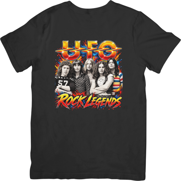 UFO 1 Music Unisex Fit for Men & Women Quality Cotton T-Shirt Black