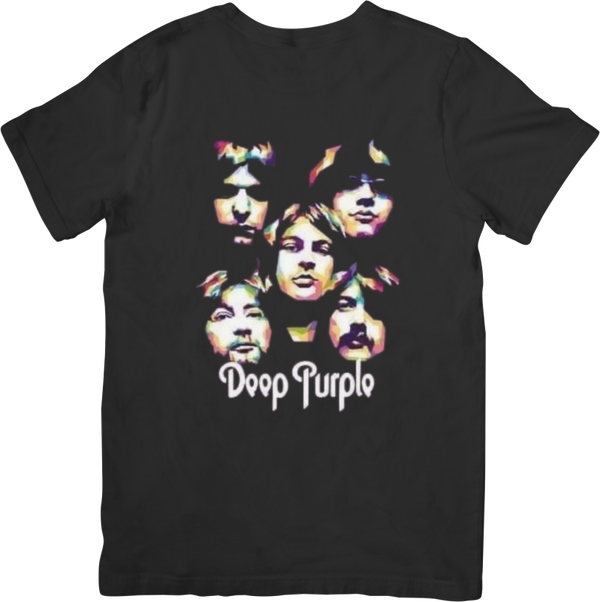 Deep Purple 1 Music Unisex Fit for Men & Women Quality Cotton T-Shirt Black
