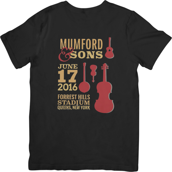 Mudford&Sons 1 Music Unisex Fit for Men & Women Quality Cotton T-Shirt Black