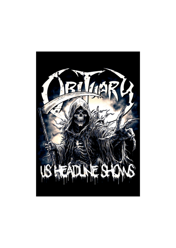 Obituary 001 Music Print  Concert Wall Art Memorabilia gift A5,A4,A3
