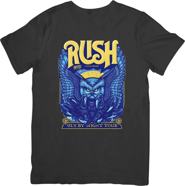 Rush 10 Music Unisex Fit for Men & Women Quality Cotton T-Shirt Black