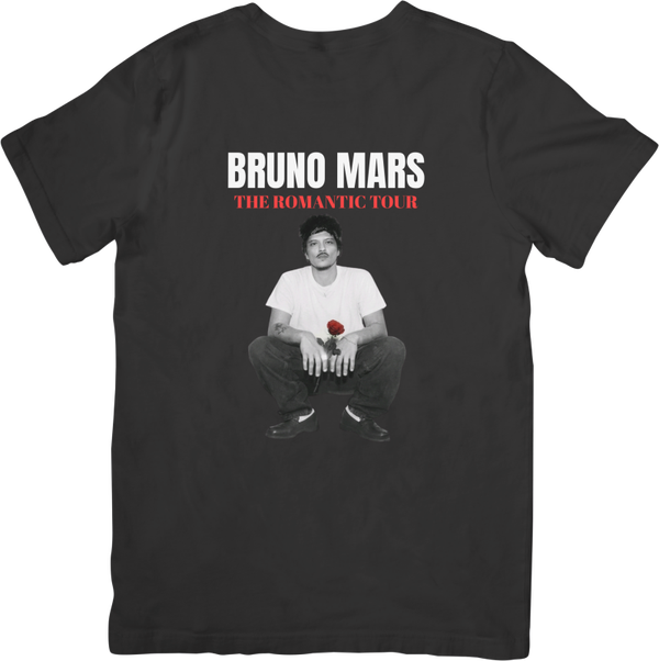 Bruno Mars 10 Music Unisex Fit for Men & Women Quality Cotton T-Shirt Black