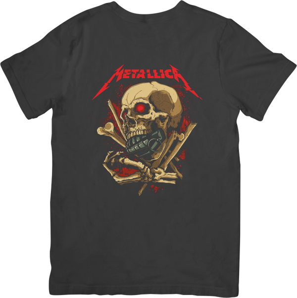 Metallica 12 Music Unisex Fit for Men & Women Quality Cotton T-Shirt Blac