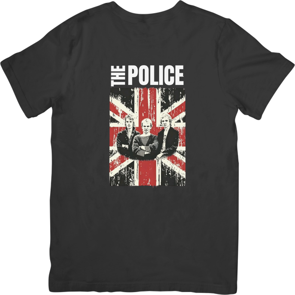 The Police 12 Music Unisex Fit for Men & Women Quality Cotton T-Shirt Black