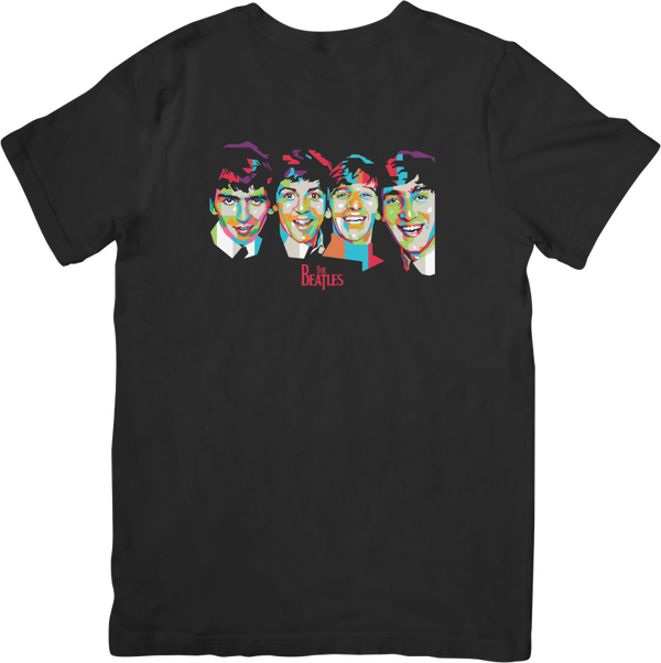 The Beatles 16 Music Unisex Fit for Men & Women Quality Cotton T-Shirt Black