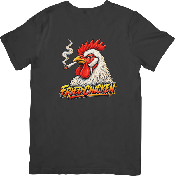 Fun/Humour 162 Fried Chicken. Quality Cotton T-Shirt
