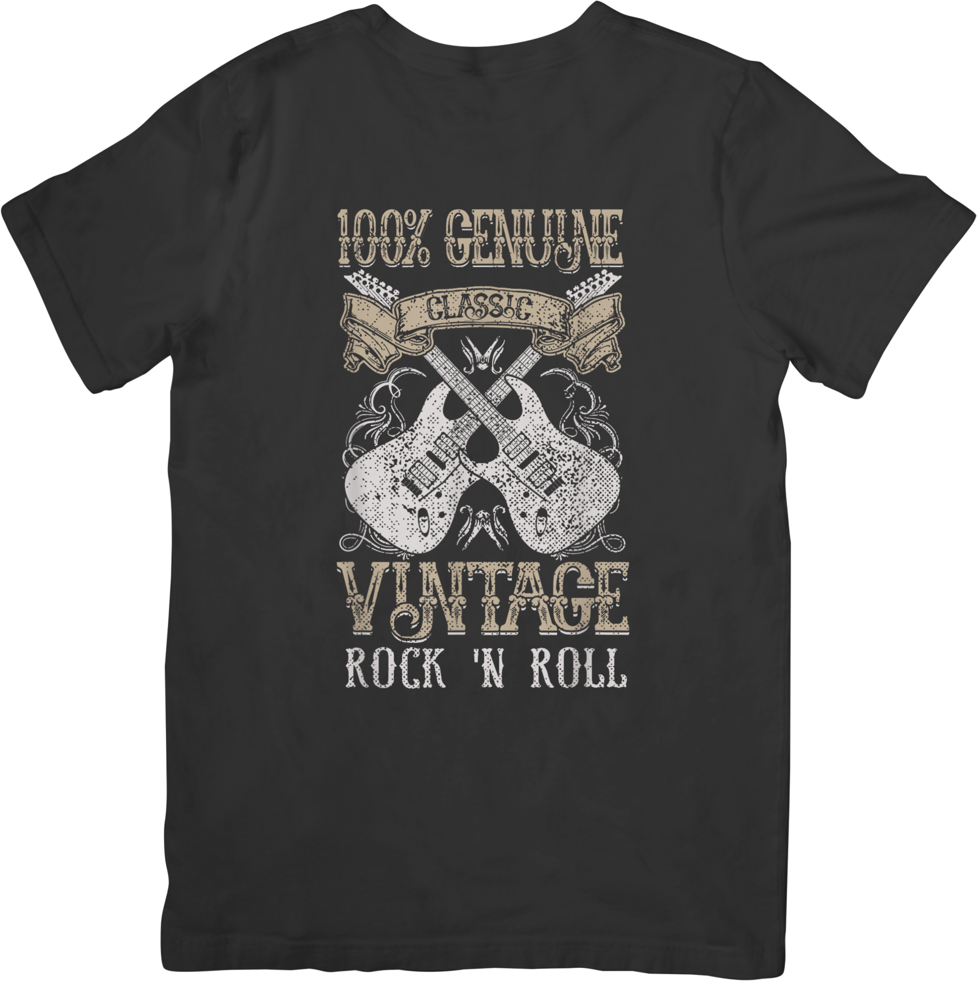 Rock n Roll 17 Music Unisex Fit for Men & Women Quality Cotton T-Shirt Black