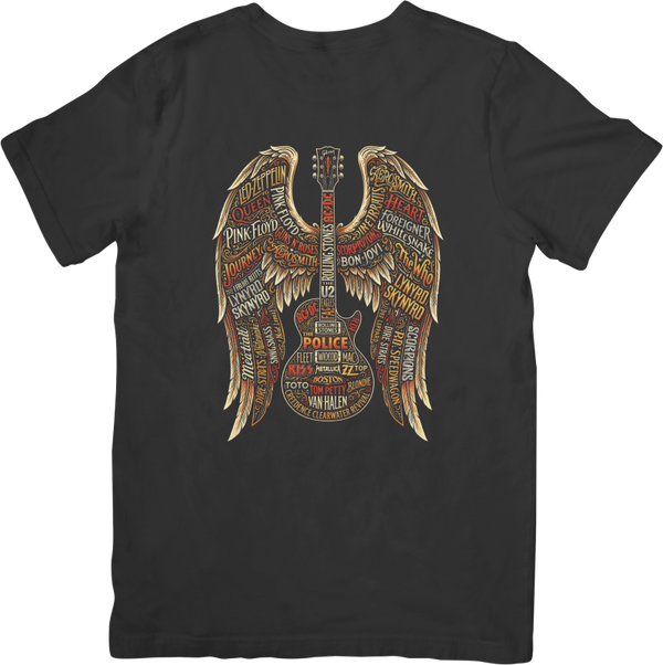 Rock Legends 17 Music Unisex Fit for Men & Women Quality Cotton T-Shirt Black