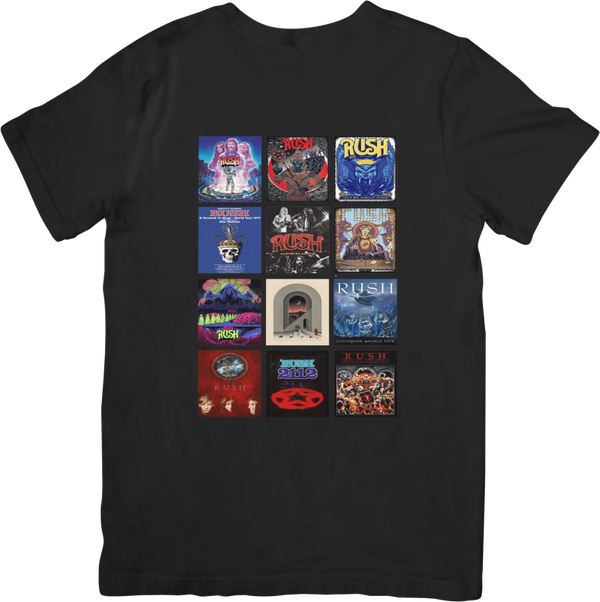 Rush 2 Music Unisex Fit for Men & Women Quality Cotton T-Shirt Black