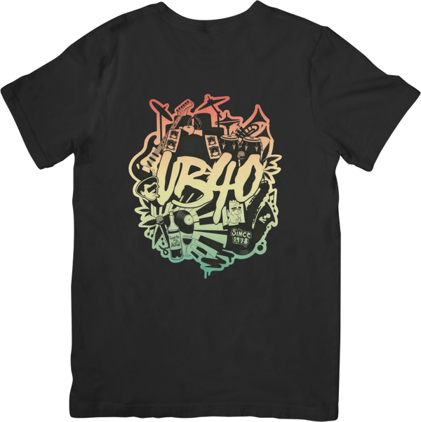 UB40 2 Music Unisex Fit for Men & Women Quality Cotton T-Shirt Black