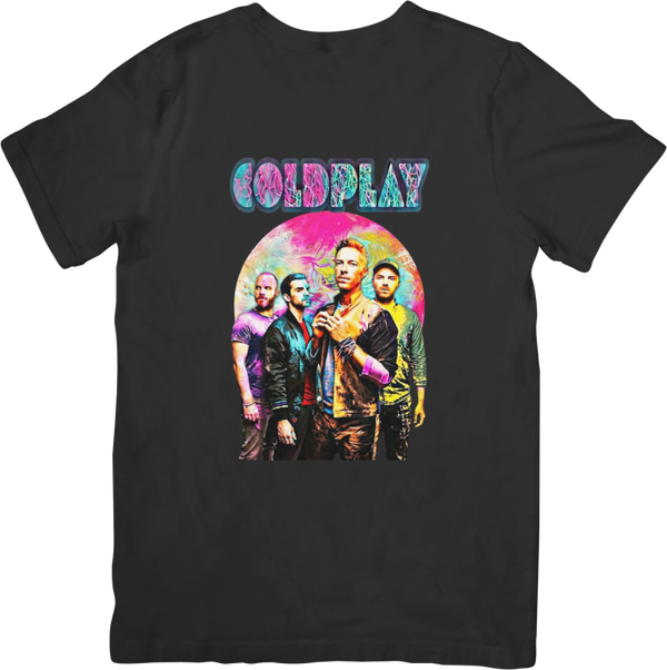 Coldplay 2 Music Unisex Fit for Men & Women Quality Cotton T-Shirt Black