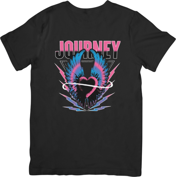 Journey 2 Music Unisex Fit for Men & Women Quality Cotton T-Shirt Black
