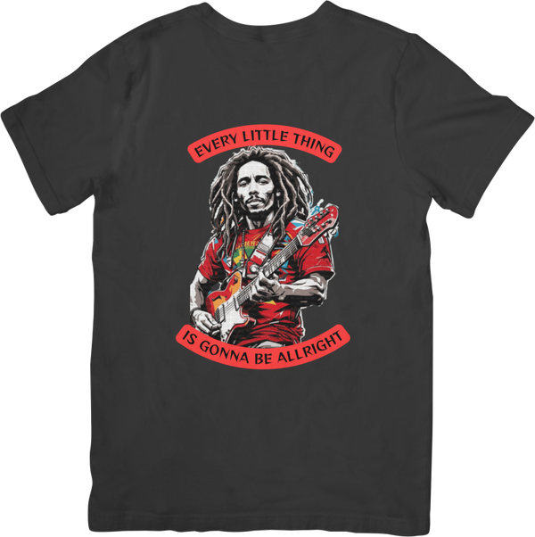 Bob Marley 2 Music Unisex Fit for Men & Women Quality Cotton T-Shirt Black