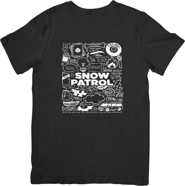 Snow Patrol 2 Music Unisex Fit for Men & Women Quality Cotton T-Shirt Black