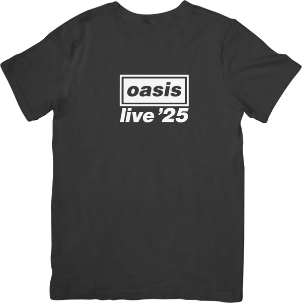 Oasis 2 Music Unisex Fit for Men & Women Quality Cotton T-Shirt Black