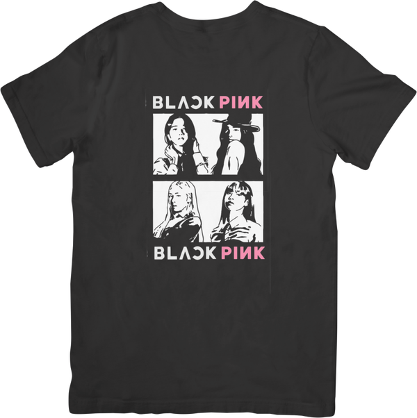Black Pink 2 Music Unisex Fit for Men & Women Quality Cotton T-Shirt Black