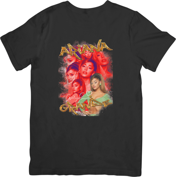 Ariana Grande 2  Music Unisex Fit for Men & Women Quality Cotton T-Shirt Black