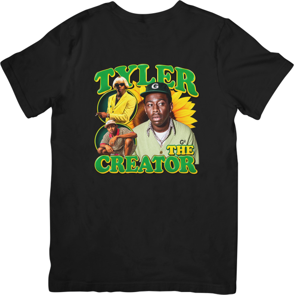 Tyler the Creator 2 Music Fit for Men & Women Quality Cotton T-Shirt Black