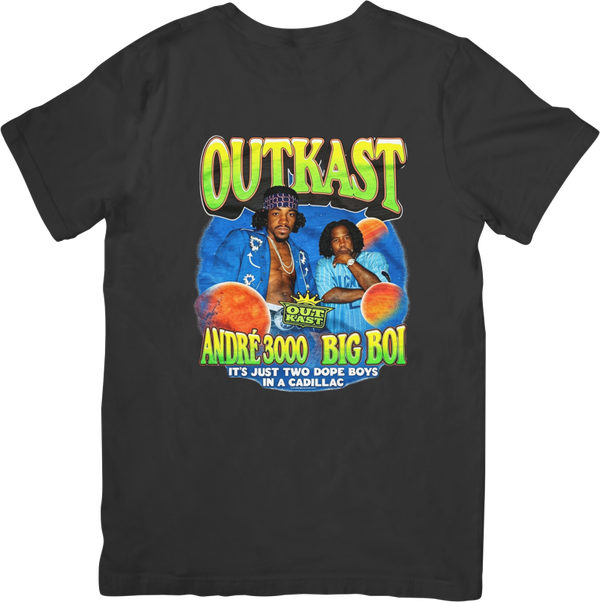 Outkast 2 Music Unisex Fit for Men & Women Quality Cotton T-Shirt Black