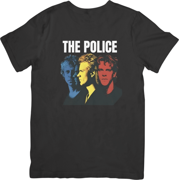 The Police 2 Music Unisex Fit for Men & Women Quality Cotton T-Shirt Black