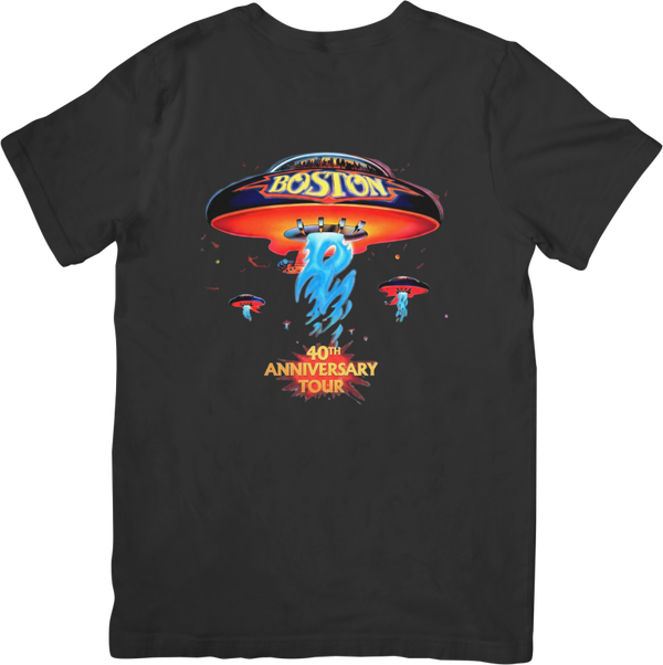 Boston 2 Music Unisex Fit for Men & Women Quality Cotton T-Shirt Black