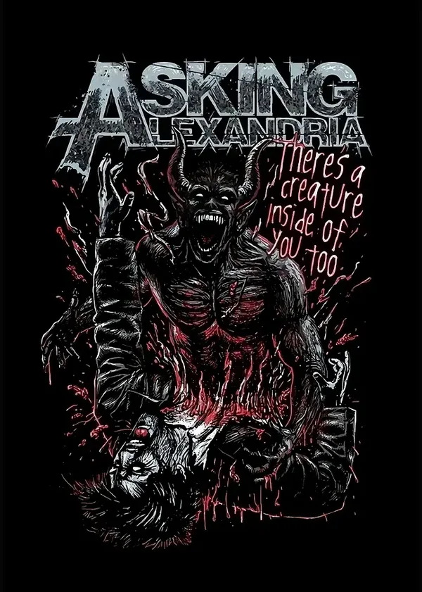 Asking Alexandria 2 Music Print  Concert Wall Art Memorabilia gift A5,A4,A3
