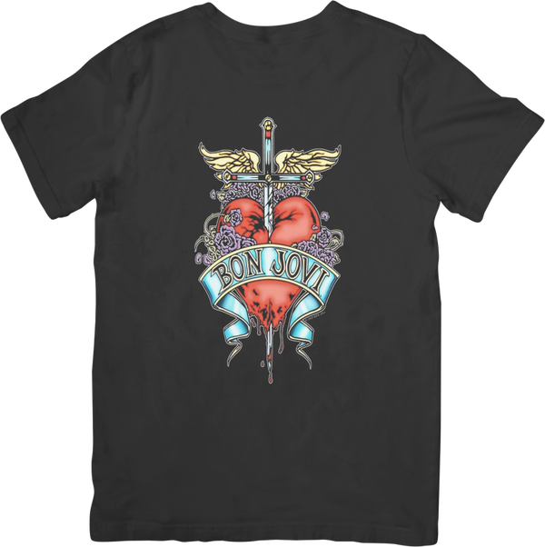 Bon Jovi 2 Music Unisex Fit for Men & Women Quality Cotton T-Shirt Black