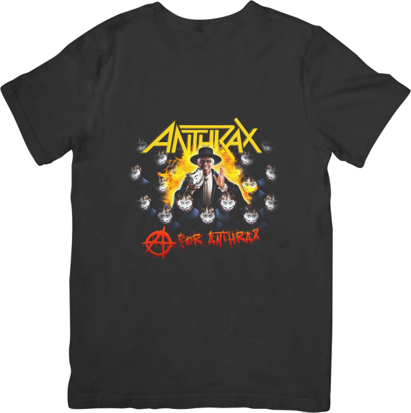 Anthrax 2 Music Unisex Fit for Men & Women Quality Cotton T-Shirt Black