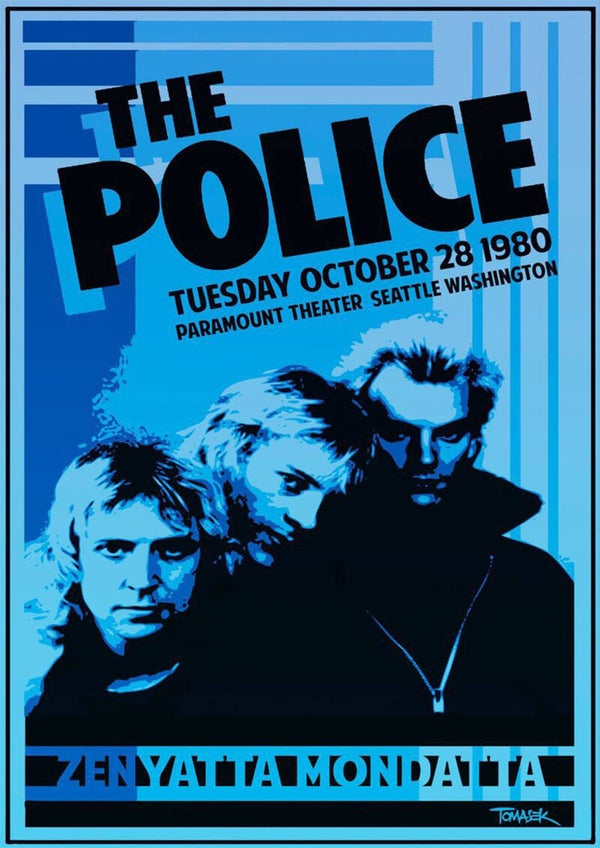 The Police 2 Music Print  Concert Wall Art Memorabilia gift A5,A4,A3