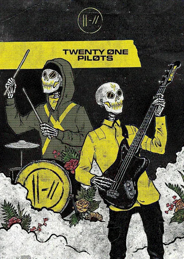 Twenty on Pilots 2 Music Print  Concert Wall Art Memorabilia gift A5,A4,A3