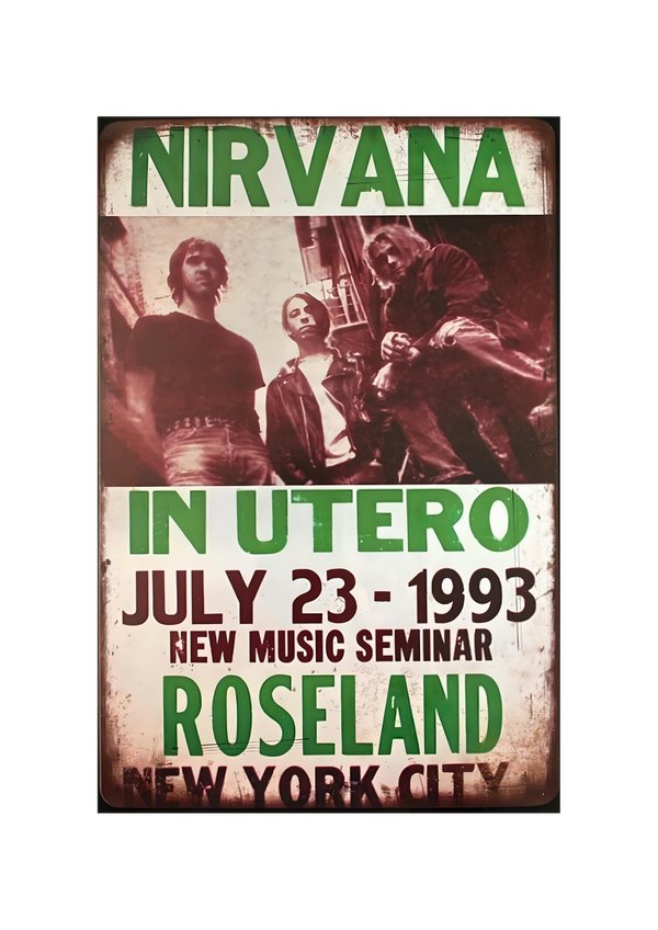 Nirvana 23 Music Print  Concert Wall Art Memorabilia gift A5,A4,A3