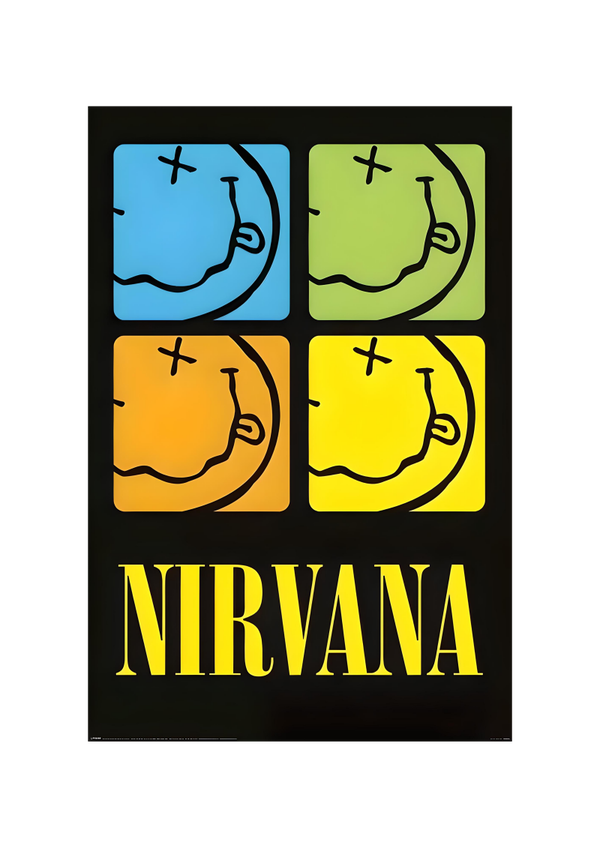Nirvana 25 Music Print  Concert Wall Art Memorabilia gift A5,A4,A3