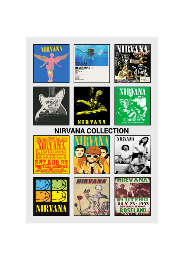 Nirvana 28 Music Print  Concert Wall Art Memorabilia gift A5,A4,A3