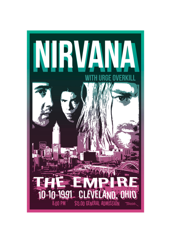 Nirvana 29 Music Print  Concert Wall Art Memorabilia gift A5,A4,A3