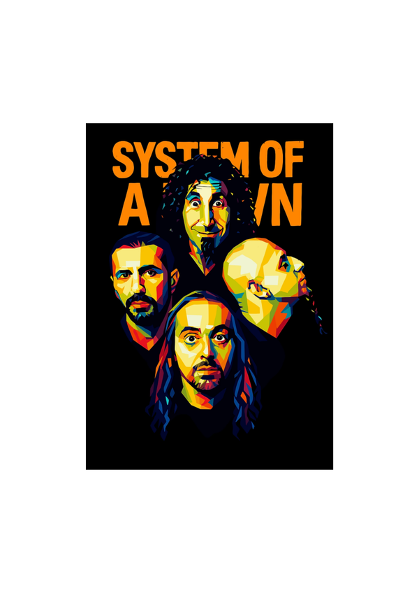 System of a down 001 Music Print  Concert Wall Art gift A5,A4,A3