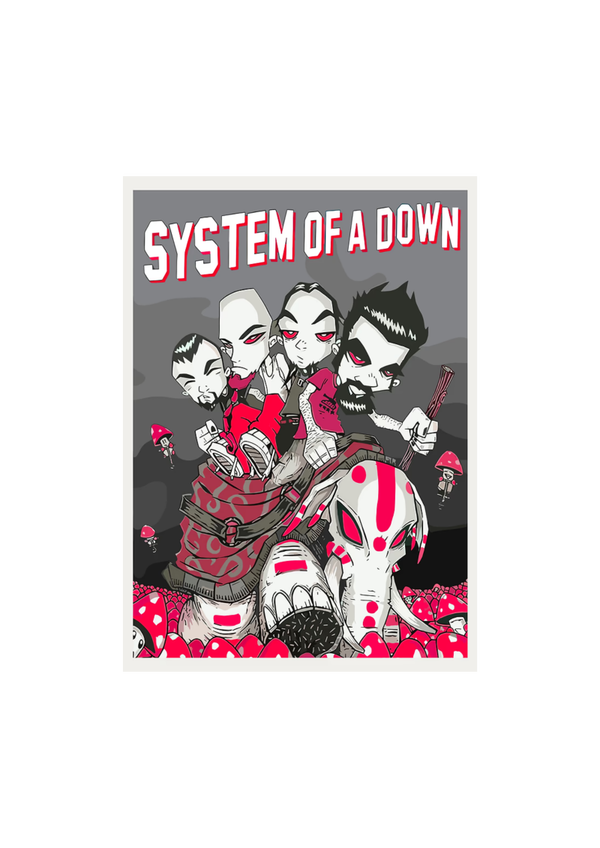 System of a down 017 Music Print  Concert Wall Art gift A5,A4,A3