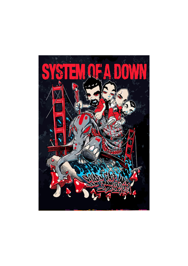 System of a down 020 Music Print  Concert Wall Art gift A5,A4,A3