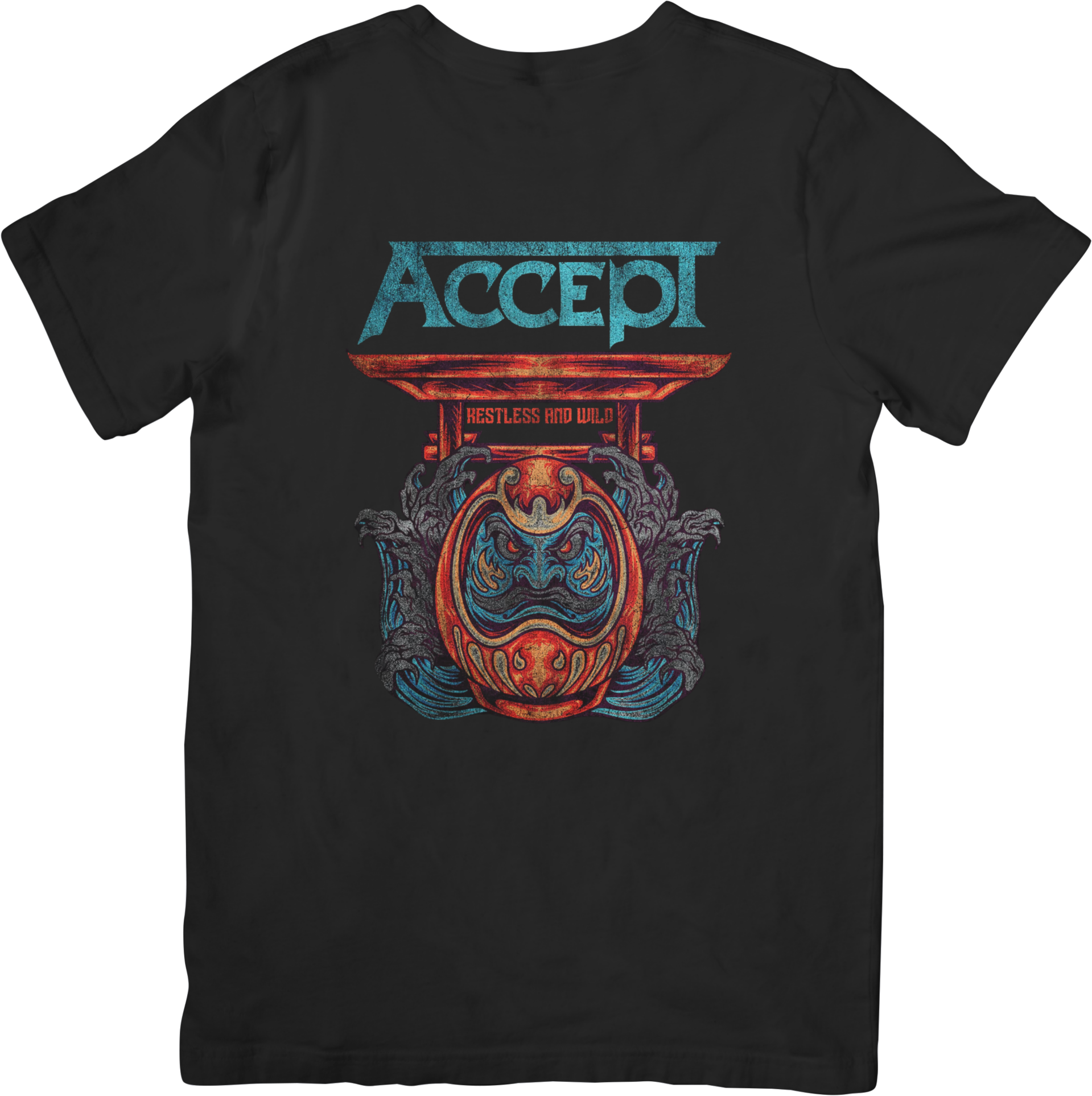 Accept 3 Music Unisex Fit for Men & Women Quality Cotton T-Shirt Black