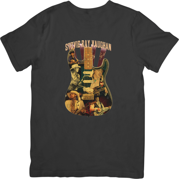 Stevie Ray Vaughan 3 Music Unisex Fit for Men & Women Quality Cotton T-Shirt Black