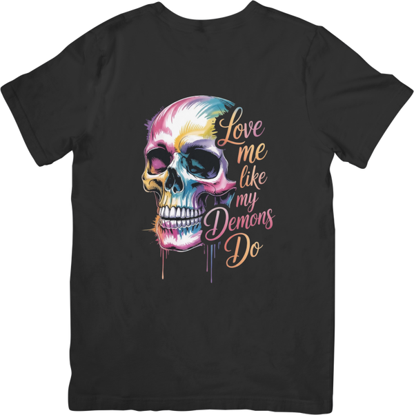 Skulls 3 Music Unisex Fit for Men & Women Quality Cotton T-Shirt Black