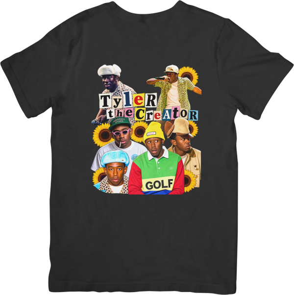 Tyler the Creator 3 Music Fit for Men & Women Quality Cotton T-Shirt Black