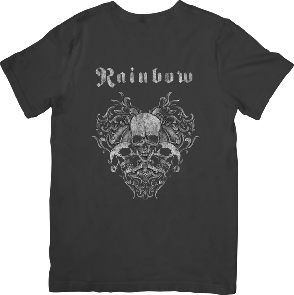 Rainbow 3 Music Unisex Fit for Men & Women Quality Cotton T-Shirt Black